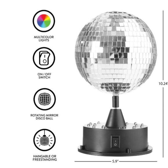 Disco Mirror Ball LED Party Light - Picture 3 of 5